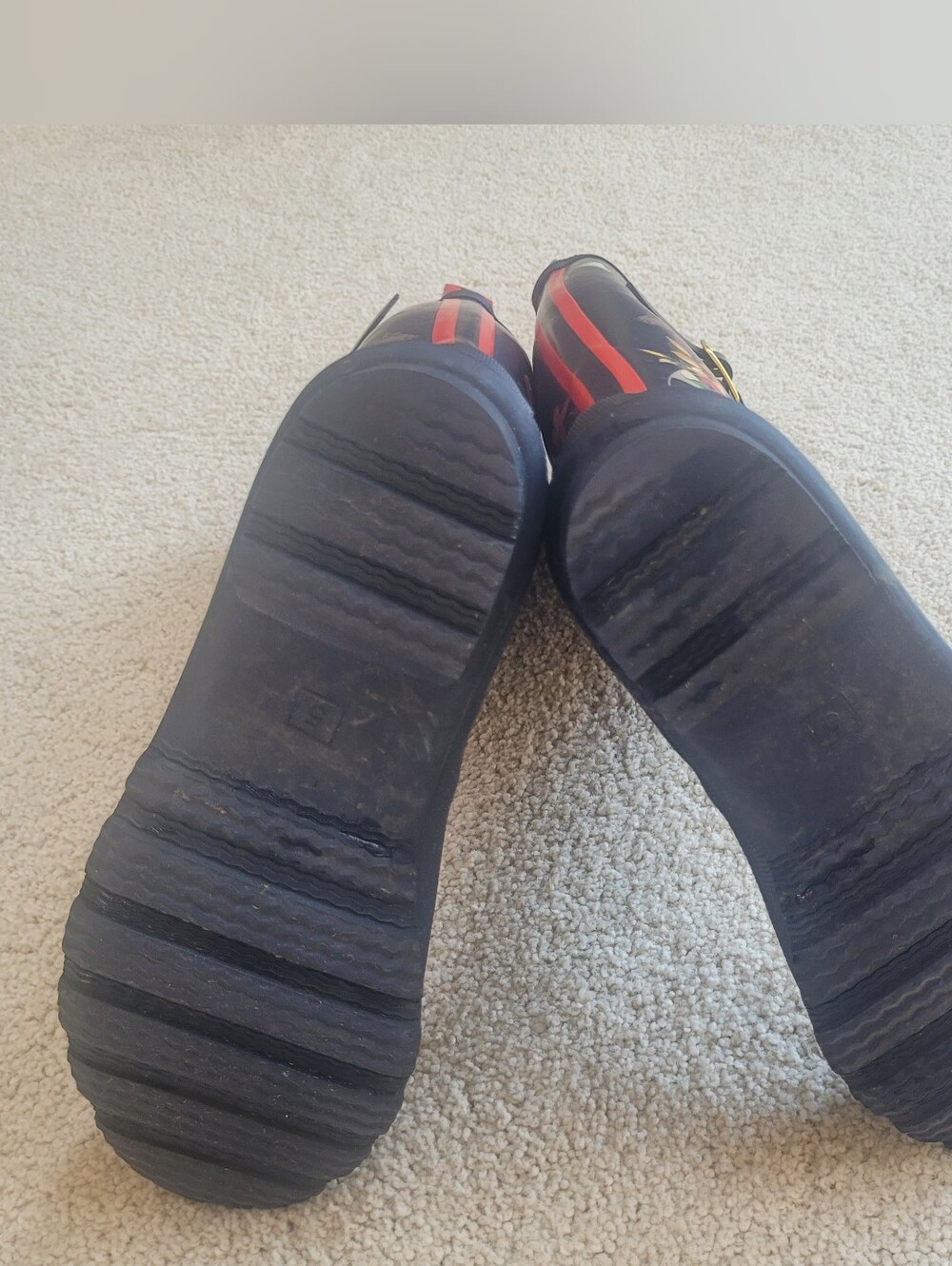 Joules Welly Print Floral Rain Boots Navy Multicolor Waterproof Tall Wellies 7 - Picture 10 of 11